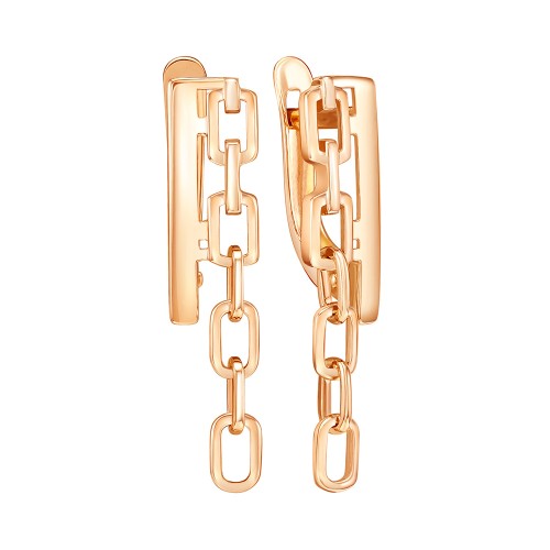 Золотые cерьги висячие