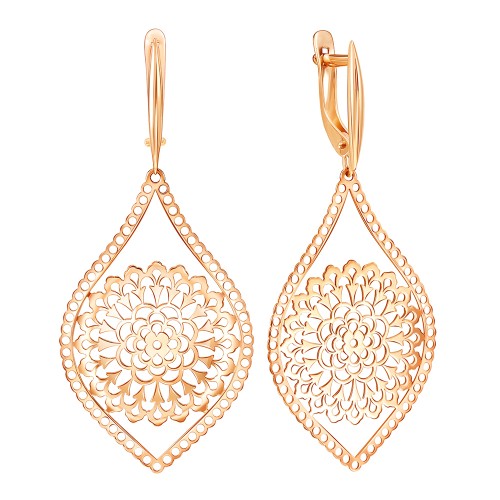 Золотые cерьги висячие