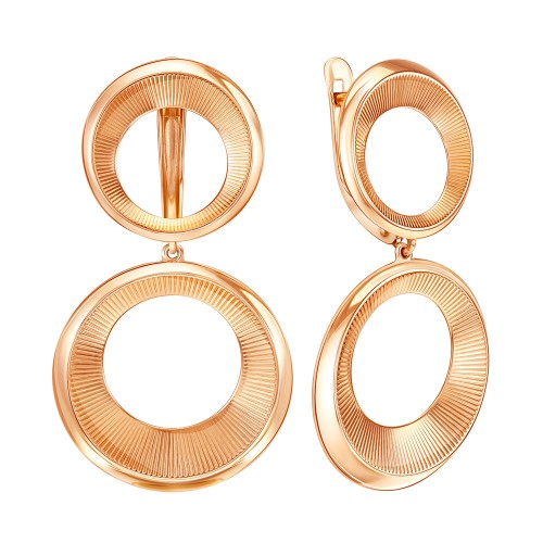 Золотые cерьги висячие