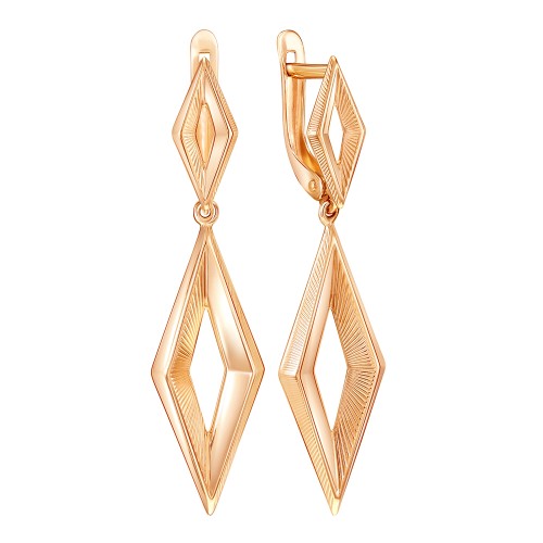 Золотые cерьги висячие