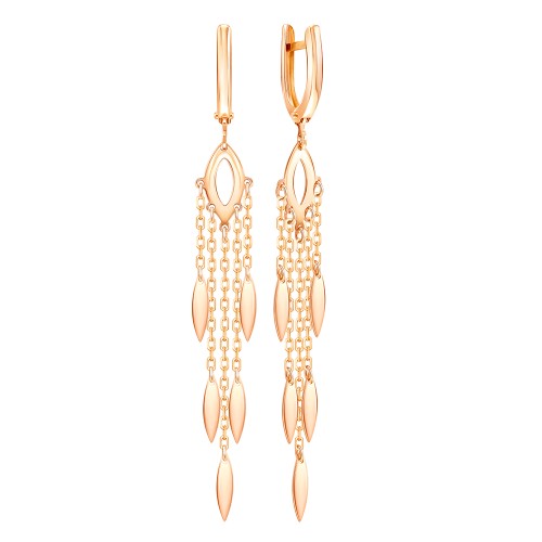 Золотые cерьги висячие