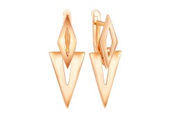 Золотые cерьги висячие