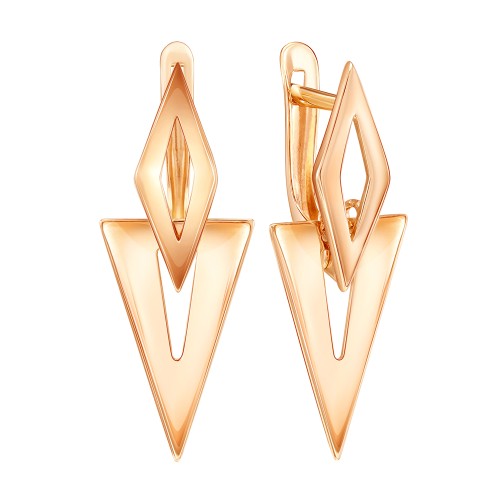 Золотые cерьги висячие