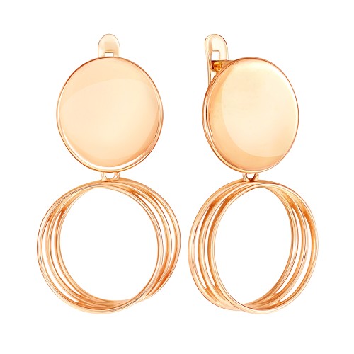 Золотые cерьги висячие