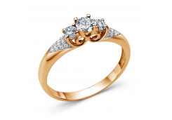 Золотое кольцо с фианитом