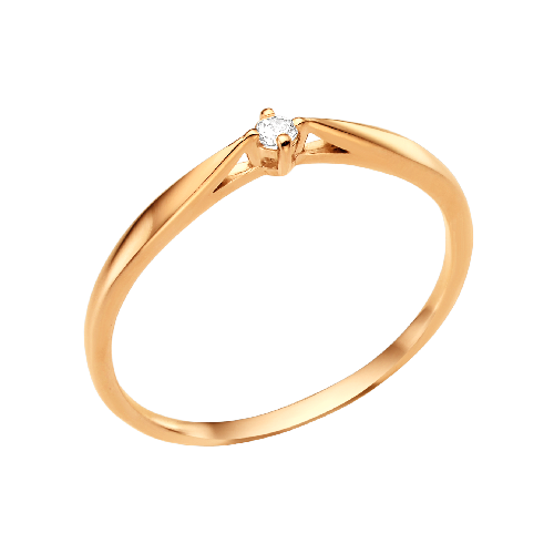 Золотое кольцо с фианитом
