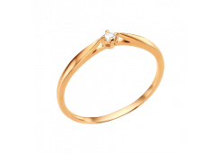 Золотое кольцо с фианитом