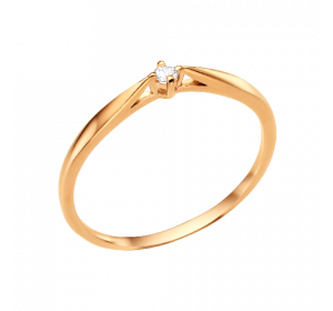 Золотое кольцо с фианитом