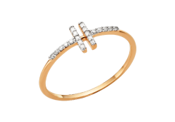 Золотое кольцо с фианитом