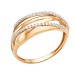 Кольцо из красного золота 585 пробы с фианитом