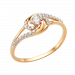 Золотое кольцо с фианитом