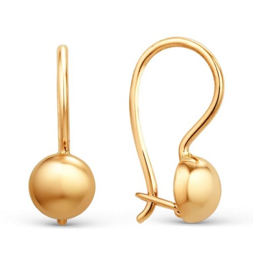 Золотые cерьги классические