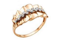 Золотое кольцо с фианитом