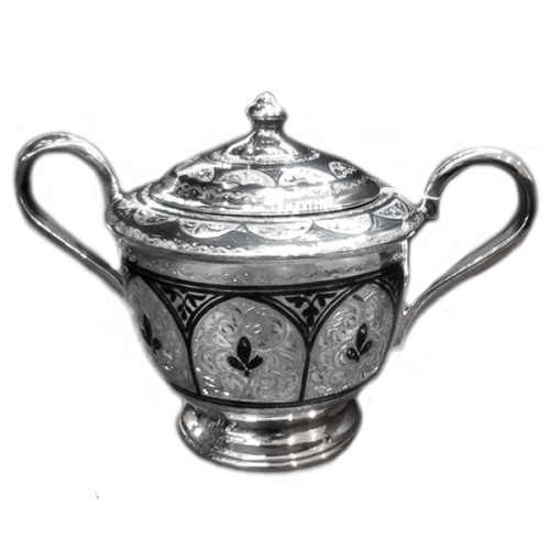 Посуда из серебра с чернением