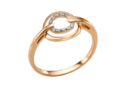 Золотое кольцо с фианитом