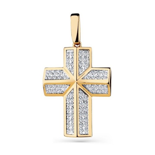 Золотая подвеска с фианитом