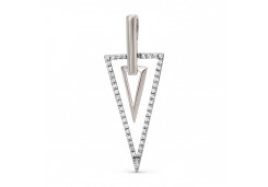 Подвеска из белого золота с фианитом