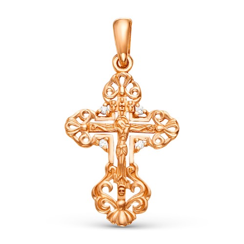 Крест из золота с бриллиантом