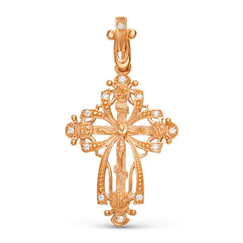 Крест из золота с бриллиантом