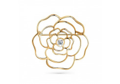 Брошь из золота с фианитом