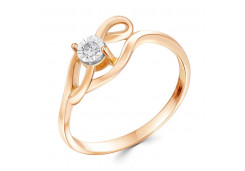 Золотое кольцо с бриллиантом