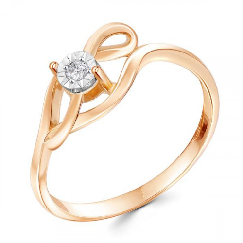 Золотое кольцо с бриллиантом