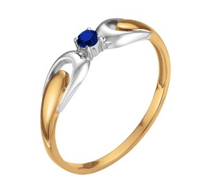 Золотое кольцо с сапфиром
