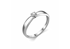 Серебряное кольцо с бриллиантом