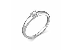 Серебряное кольцо с бриллиантом