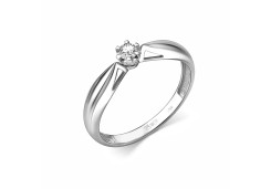 Серебряное кольцо с бриллиантом