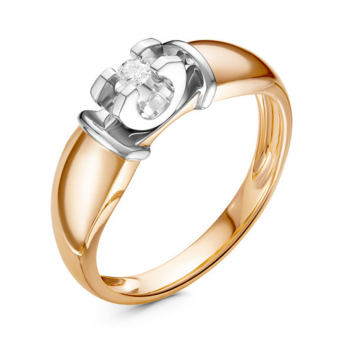 Золотое кольцо с бриллиантом