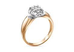 Золотое кольцо с бриллиантом