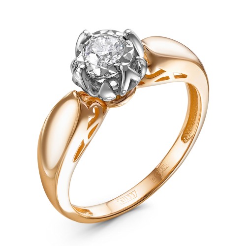 Золотое кольцо с бриллиантом