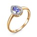 Золотое кольцо с танзанитом