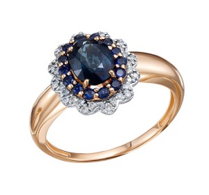 Золотое кольцо с сапфиром