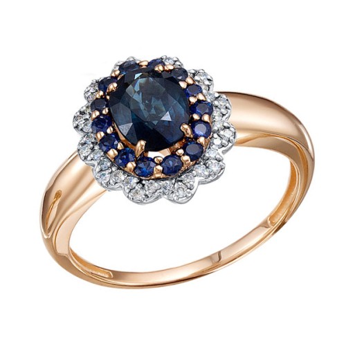 Золотое кольцо с сапфиром