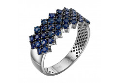 Кольцо из белого золота с сапфиром