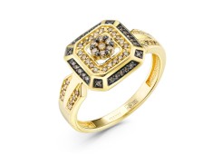 Кольцо из желтого золота с бриллиантом