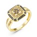 Кольцо из желтого золота с бриллиантом