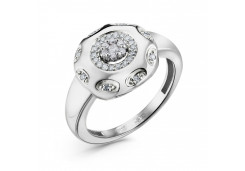Кольцо из белого золота с бриллиантом