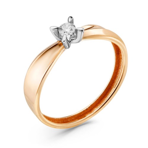 Золотое кольцо с бриллиантом