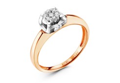 Золотое кольцо с бриллиантом