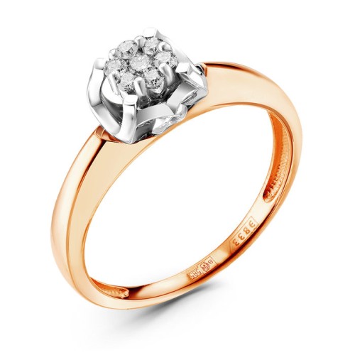 Золотое кольцо с бриллиантом