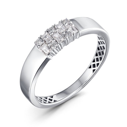 Кольцо из белого золота с бриллиантом