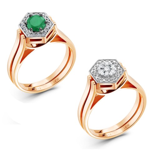 Золотое кольцо с изумрудом