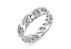 Кольцо из белого золота с бриллиантом