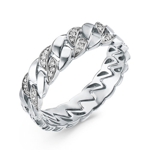 Кольцо из белого золота с бриллиантом