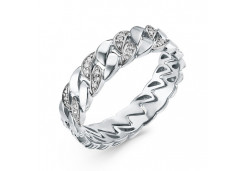 Кольцо из белого золота с бриллиантом