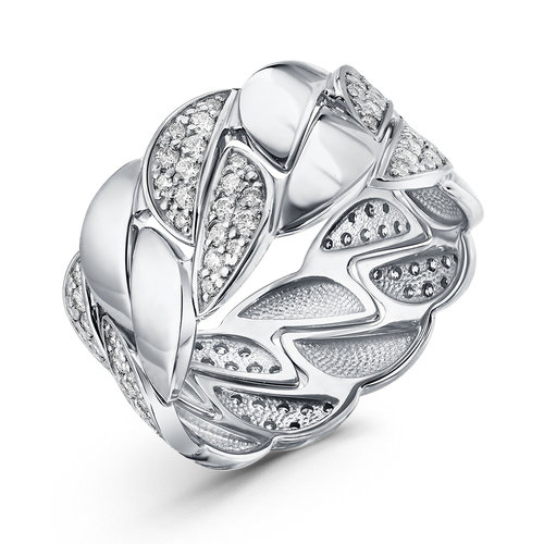 Кольцо из белого золота с бриллиантом