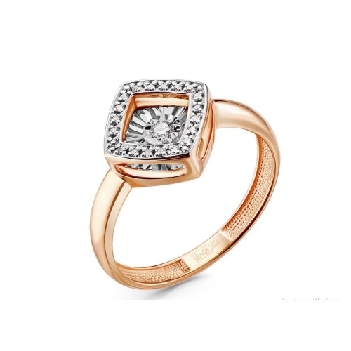 Золотое кольцо с бриллиантом